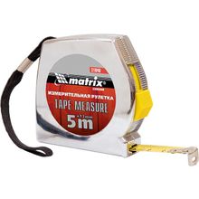Рулетка Chrom, 5 мx13 мм, хромированный корпус Matrix 31040