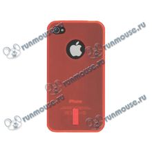 Чехол Flextron "IPH4-GGC01" для Apple iPhone 4 4S, красный [96029]