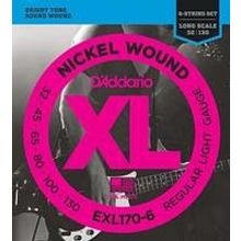 EXL170-6 Nickel Wound Комплект струн для 6-струнной бас-гитары, Light, 32-130, Long Scale, DAddario