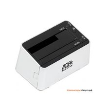 Док станция  AgeStar 3UBT3 2x2.5 3.5 SATA HDD SSD AgeStar 3UBT3 USB3.0, пластик, серебристая, BackUp, JBOD