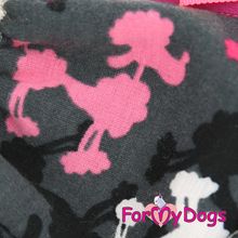 Комбинезон для собак ForMyDogs трикотаж серо розовый для девочек FW419-2017 F