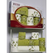 Комплект полотенец MERZUKA махровые в коробке (30х50 2 шт 50x80 2 шт 70x130 2 шт) 6 шт. PRESTIJ