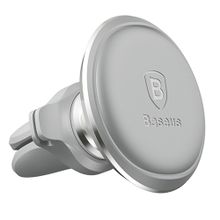 Baseus Автомобильный магнитный держатель Baseus Magnetic Air Vent Car Mount Holder with cable clip silver