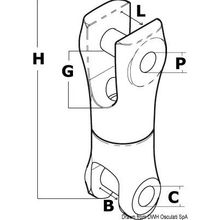 Osculati Trefoil anchor connection 20 kg, 01.740.09
