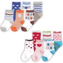 Luvable Friends Яркий принт 6 пар розовые