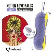 Фиолетовые вагинальные шарики Remote Controlled Motion Love Balls Jivy (247452)