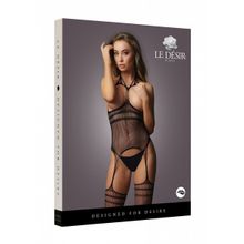 Shots Media BV Кэтсьюит с открытой грудью Strappy Suspender Bodystocking (S-M-L   черный)