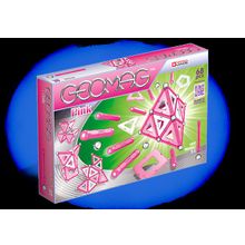 Магнитный конструктор GEOMAG Pink 68 деталей