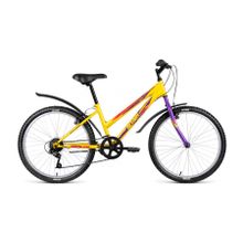 Подростковый горный (MTB) велосипед MTB HT 24 1.0 Lady желтый 14" рама