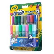 Crayola Блестящий клей, 16 мини-тюбиков (69-4200)