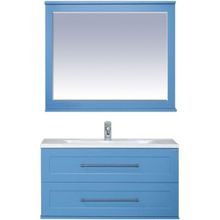 Misty Мебель для ванной Марта 100 подвесная голубая