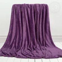 Плед флисовый "Роскошь" сирень 200х220 см