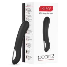 Kiiroo Чёрный вибратор для секса на расстоянии Pearl 2 - 20 см. (черный)