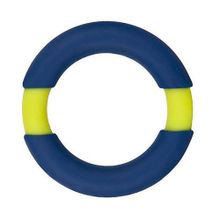 Dream Toys Синее эрекционное кольцо NEON STIMU RING 42MM BLUE YELLOW (синий)