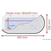 Osculati Blind w  flyscreen 230x490mm single 230x700double, 19.356.05
