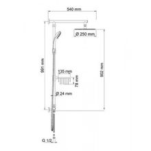 Душевая система Wasserkraft Wern 4200 A038 матовый хром