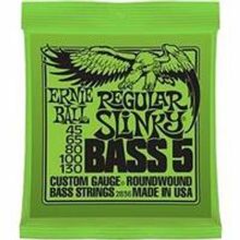 P02836 Regular Slinky Bass Комплект струн для 5-струнной бас-гитары, 45-130, никель, Ernie Ball