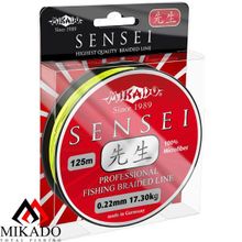 Плетеный шнур Mikado SENSEI 0,10 fluo (125 м) - 7.30 кг.