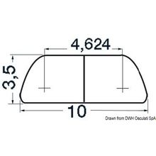 Osculati Semi-round AISI316 profile 10 mm, 44.479.10