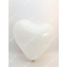 Белые воздушные шары свадебные в форме сердец (1105-0005)  K011036