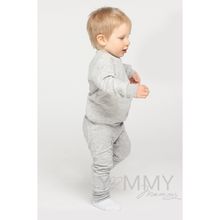Y@mmyMammy Костюм детский серый меланж: слингоштанишки + толстовка 582.2.41