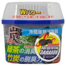 Арома-поглотитель запахов в холодильнике Nagara Aqua Liquid Древесный Уголь, 180 гр