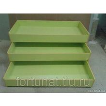 Кровать трехъярусная для детских садов зеленая