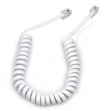 Кабель телефонный витой 4p4c RJ09, 1,5 м, белый, Dialog (CT-0215S)