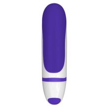 Vibe Therapy Фиолетово-белый мини-вибратор Petite - 8 см.