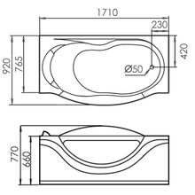Акриловая ванна Gemy G9072 C R