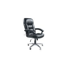 Кресло руководителя T-9908AXSN-AB (черная кожа, алюминиевая основа)