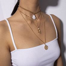 Многослойное колье с барочным жемчугом (арт. 81091-2)