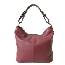 Кожаная сумка-мешок KSK 3213 бордовая