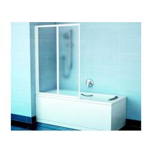 Шторка на ванну VS2 105x140, белый, Transparent, Ravak