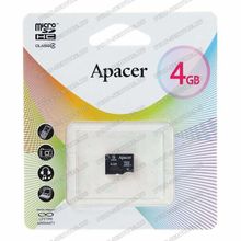 Карта памят 4 Gb Apacer MicroSD (Class4)