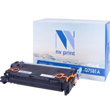 Картридж NVP совместимый HP Q7581A Cyan для LaserJet Color CP3505 3800 (6000k)