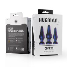 Набор из 3 фиолетовых анальных пробок Comets Butt Plug Set (229562)