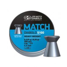 Пули пневматические JSB Blue Match Diabolo S100 4,5мм. 8,26 гран (500шт.)