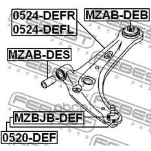 Рычаг Подвески | Перед Лев | Mazda 2 De 2007-2014 Febest арт. 0524DEFL