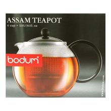 Чайник заварочный с прессом черный Bodum Assam 1л