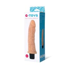 A-toys Вибратор-реалистик с рельефным стволом - 19,5 см. (телесный)