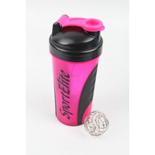 Шейкер спортивный SH-120 600 мл, розовый черный