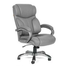 Кресло CHAIRMAN 435 (CH-435) (кожа) цвет серый