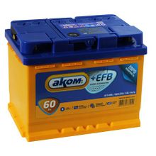 Аккумулятор автомобильный АКОМ +EFB 6СТ-60 обр. 242x175x190