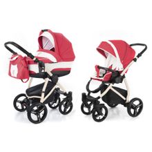 Коляска 2 в 1 Esspero Newborn Lux (шасси Beige) - Red Lux