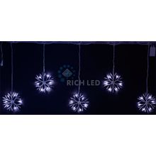 Rich LED RL-PSF3*0.7C-W W Светодиодная гирлянда Подвеска Снежинки, 3x0.9 м, белый, 8 режимов