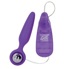 California Exotic Novelties Сиреневая анальная вибропробка Booty Call Booty Glider