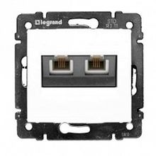 Розетка телефонная 2xRJ11 VALENA CLASSIC, белый |  код. 774439 |  Legrand