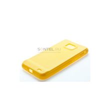 Силиконовый чехол для Samsung i9100 вид №3 жёлтый в тех уп. 00019447