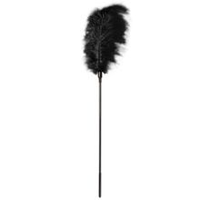 Blush Novelties Стек с большим чёрным пером Large Feather Tickler - 65 см.